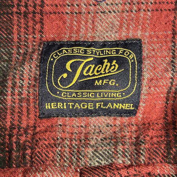 Jachs Heritage Flannel Mens 3XL Plaid Cabincore Camp Work Shirt Utility Shacket - Picture 3 of 6